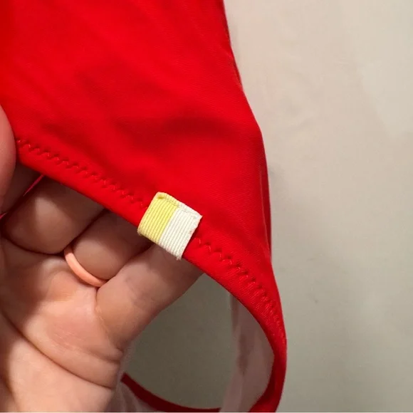 Summersalt Sidestroke One Piece Swimsuit 8 Pink Red Colorblock Vacation Summer - Picture 10 of 13